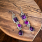 Purple rain dance earrings