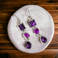 Purple rain dance earrings