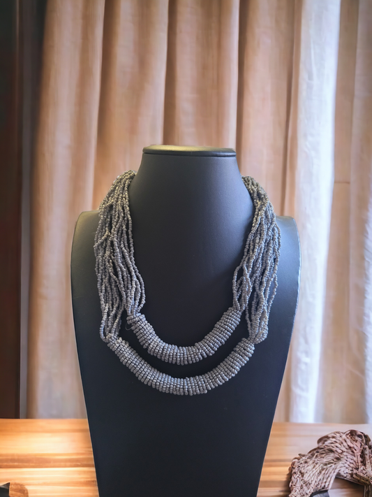 Double duty beaded necklace