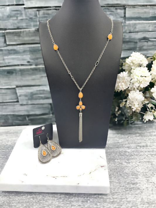 Sherbert flowers necklace set