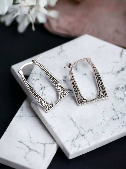 Square biz earrings