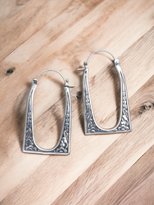 Square biz earrings