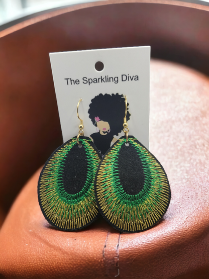 Tail feather earrings