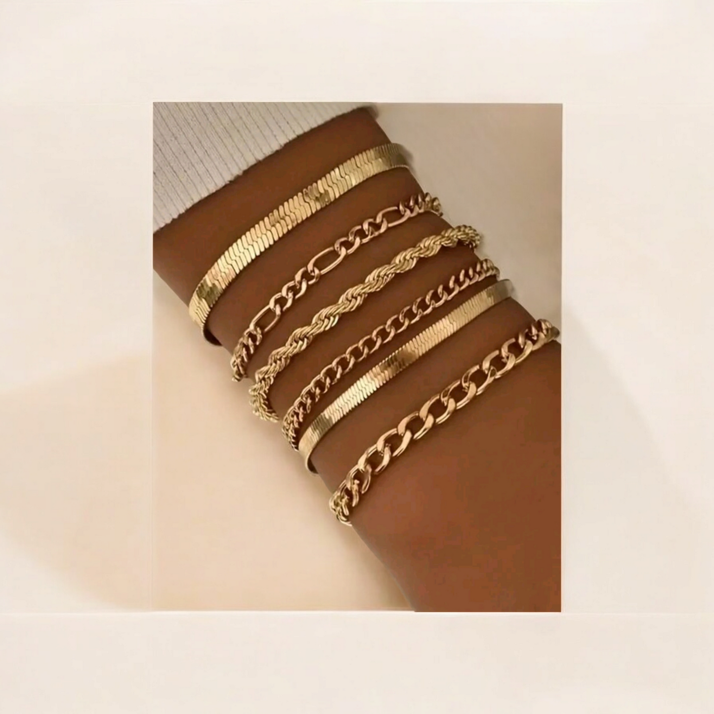 Golden bracelet collective set