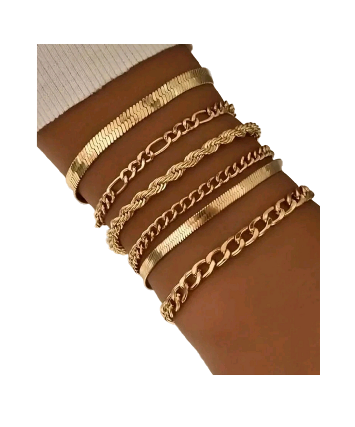 Golden bracelet collective set