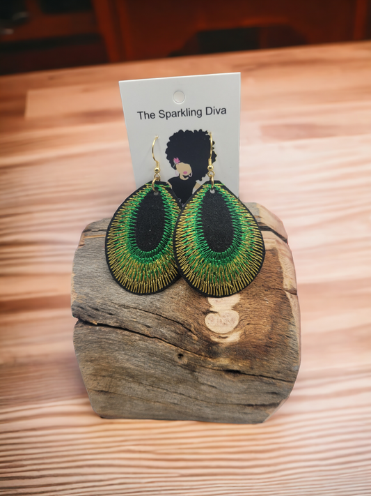 Tail feather earrings