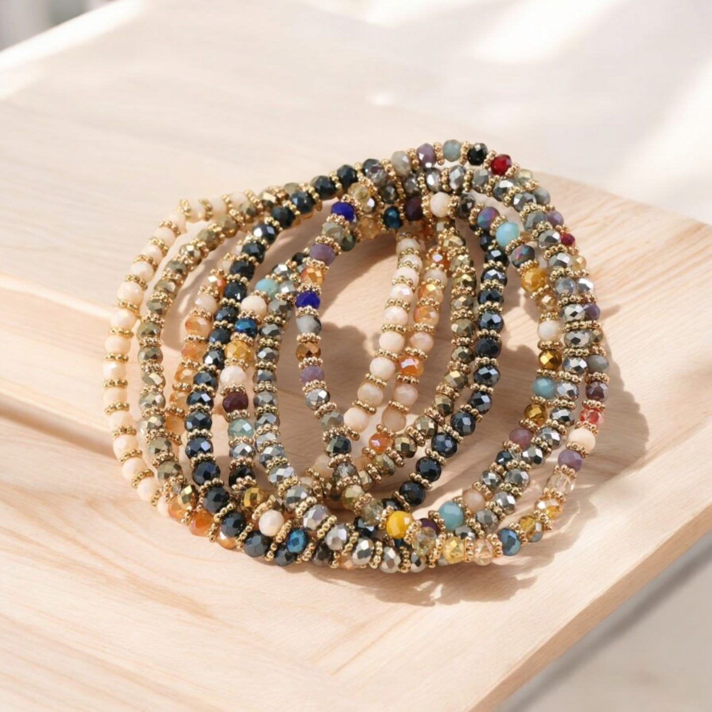 Beaded company bracelet set