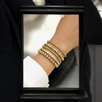 Golden trend bracelet set