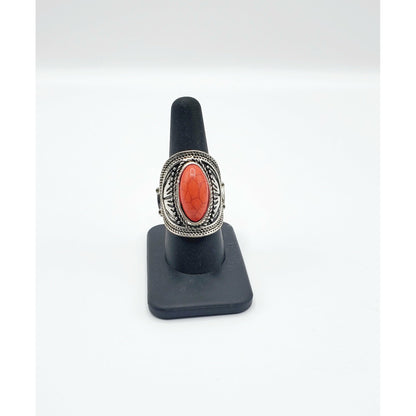 Red stone ring