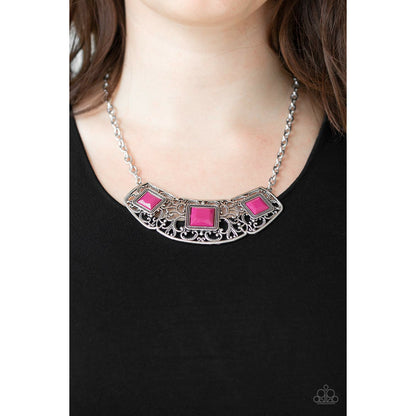 Feeling Inde-PENDANT - Pink necklace