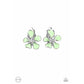 Island Iris - Green clip-on earrings