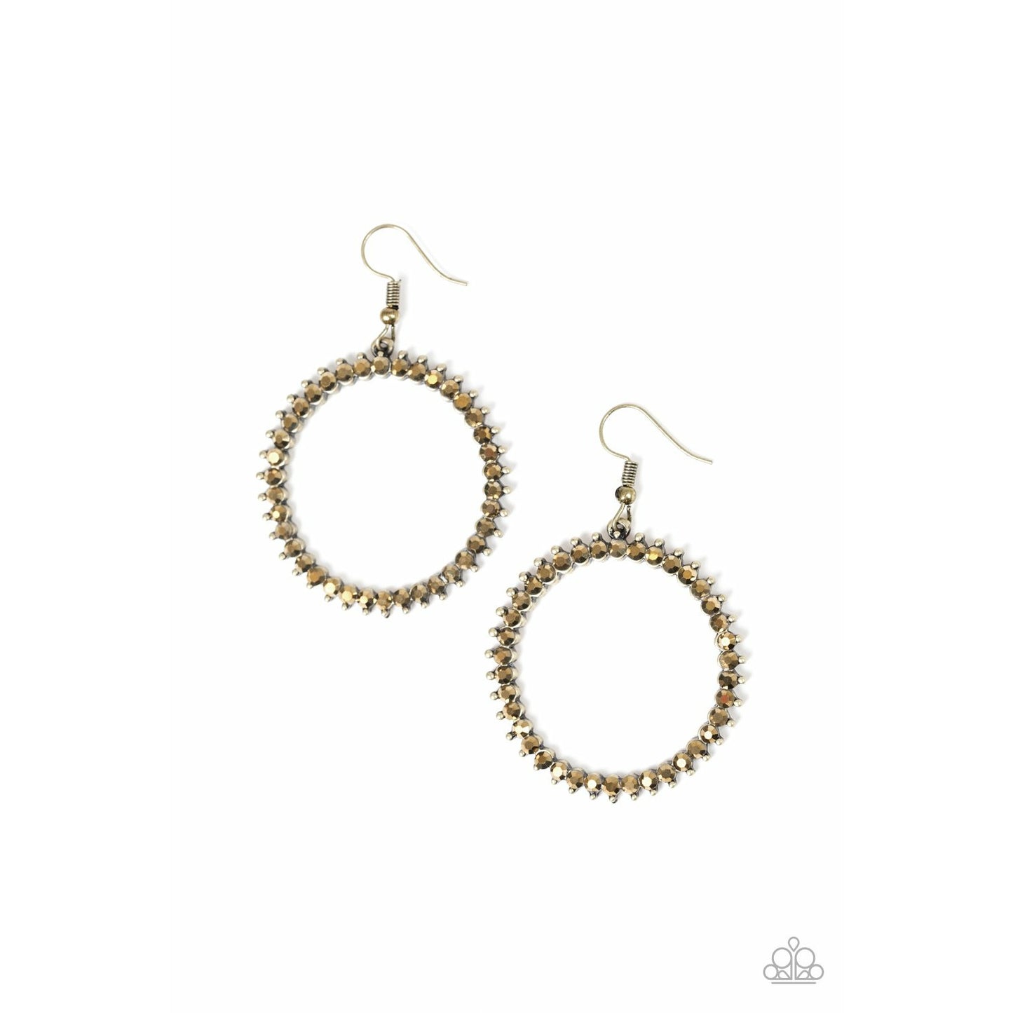 Spark Their Attention - Brass earrings