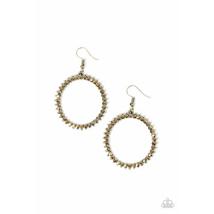 Spark Their Attention - Brass earrings