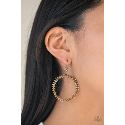 Spark Their Attention - Brass earrings