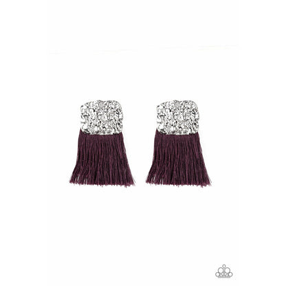 Plume Bloom - Purple earrings