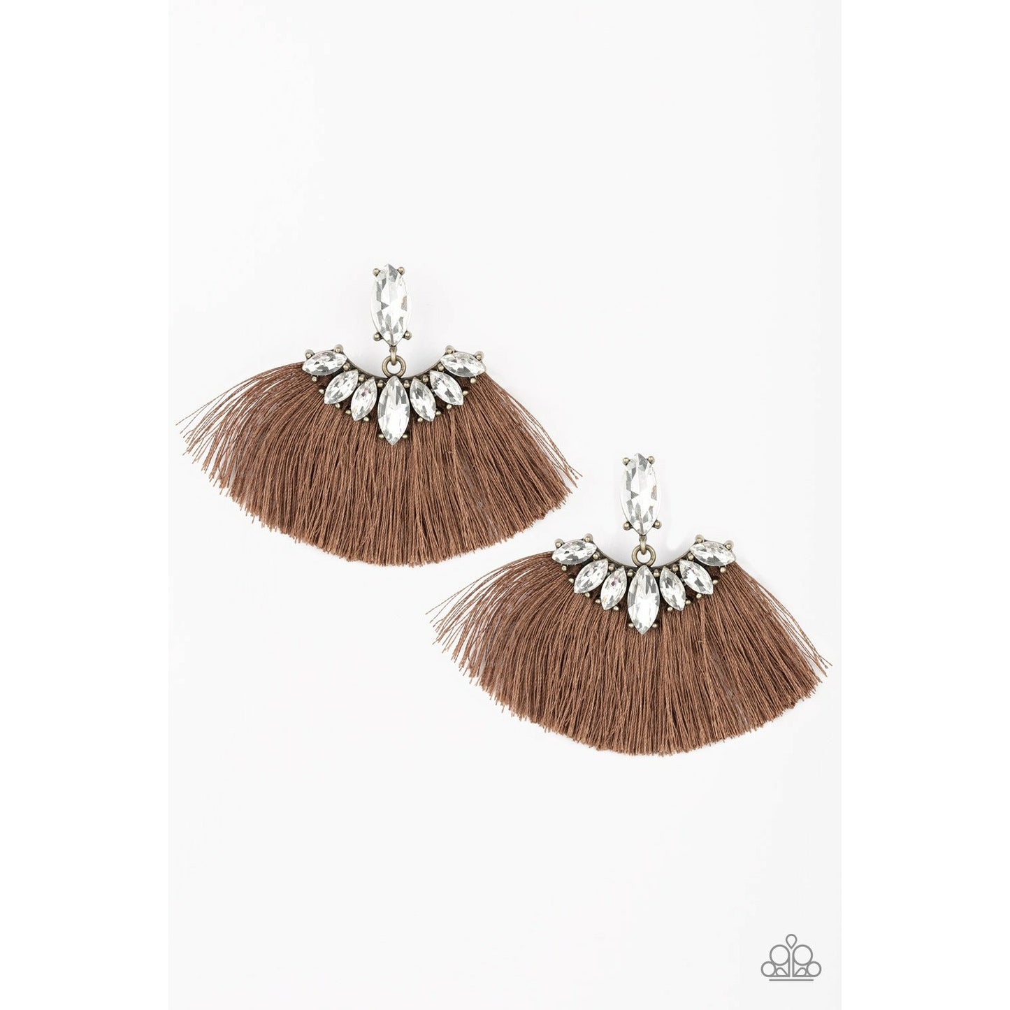 Formal Flair - Brown earrings