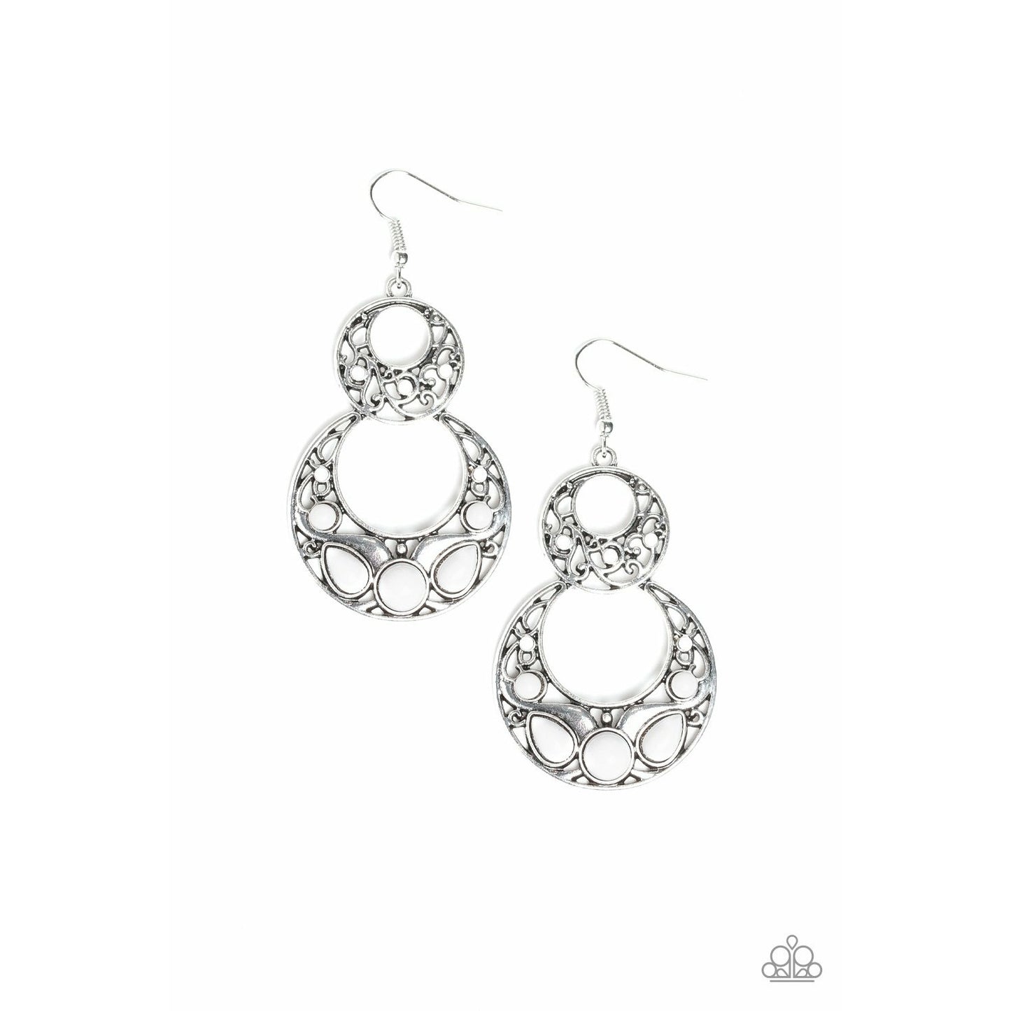 West Coast Whimsical - White earrings