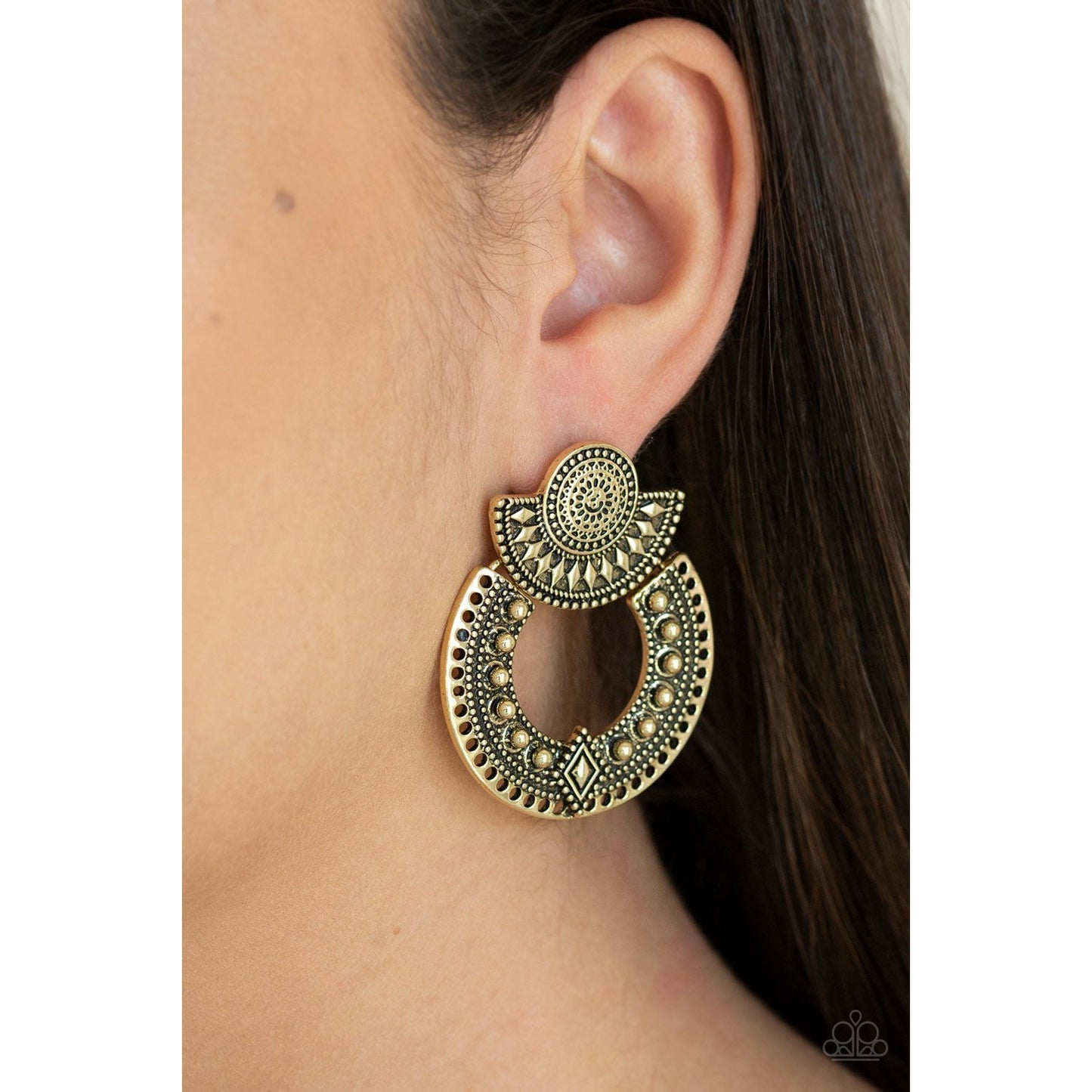 Texture Takeover - Brass earrings