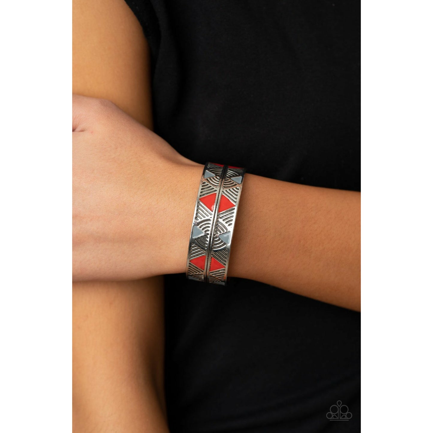 Hidden Glyphs - Red bracelet
