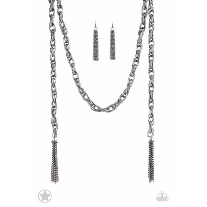 SCARFed for Attention - Gunmetal necklace