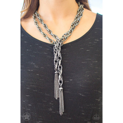 SCARFed for Attention - Gunmetal necklace