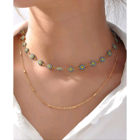 Brighter days layered necklace