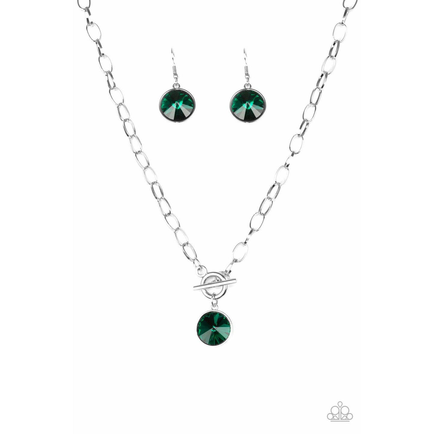 She Sparkles On - Green neacklace